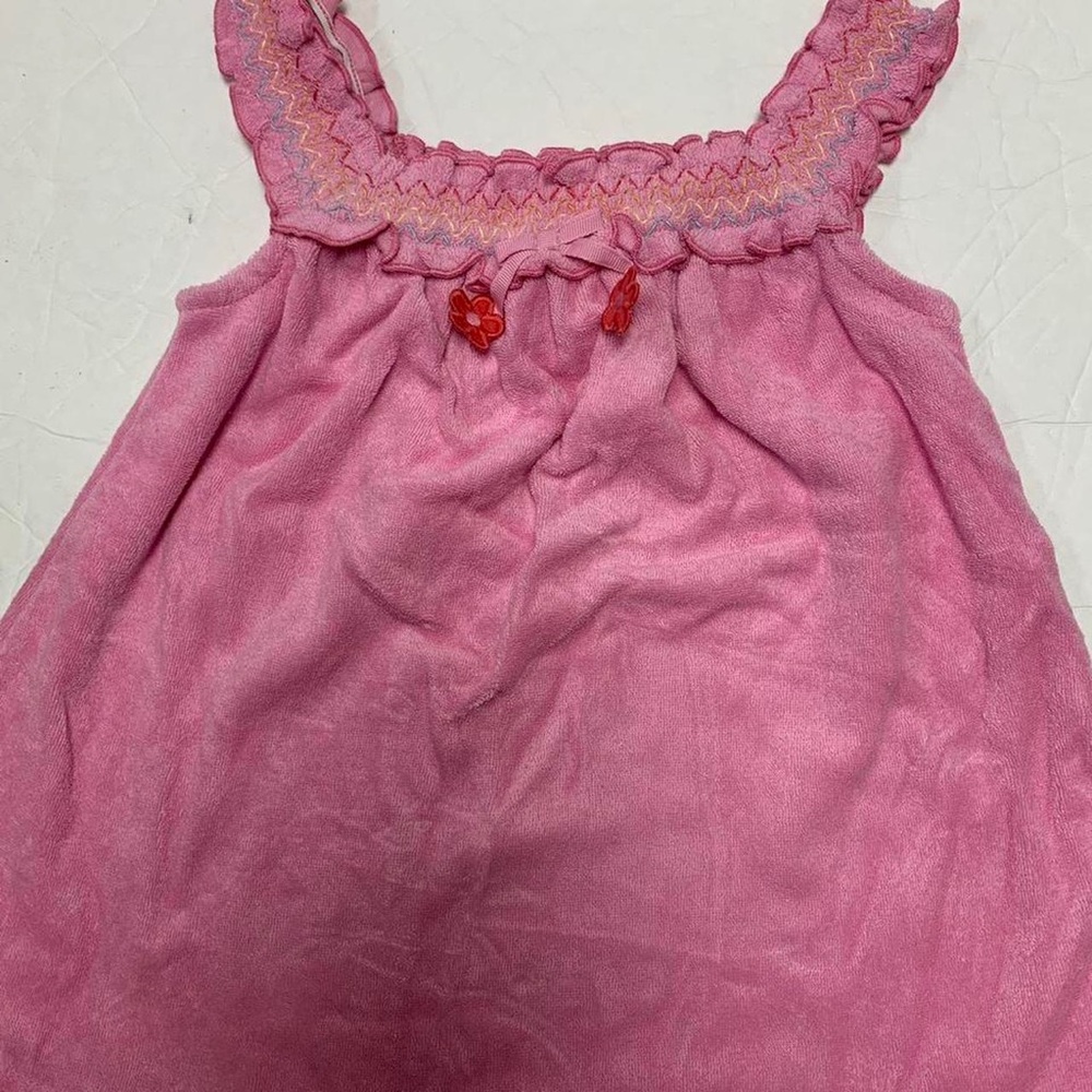 New Girls Infant Gymboree Terry Cloth Swim Cover Up Dress Size 6-12 Months Pink